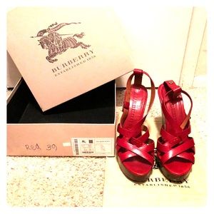 Authentic Burberry wedges- free shipping